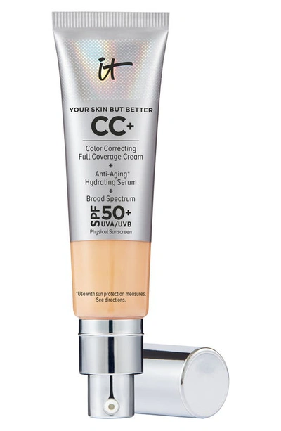 It Cosmetics Mini Cc+ Cream Full Coverage Colour Correcting Foundation With Spf 50+ Medium 0.4 oz/ 12 ml