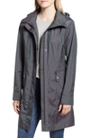 COLE HAAN SIGNATURE BACK BOW PACKABLE HOODED RAINCOAT,356SP990