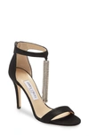 JIMMY CHOO VIOLA EMBELLISHED TASSEL ANKLE STRAP SANDAL,J000133385