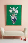 Artfully Walls Flowers In A Vase Wall Art By Ruti Shaashua For  In Green Size L