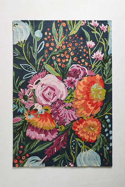 Bari J. Designs Tufted Wild Bloom Rug By  In Blue Size 8 X 10 In Blue