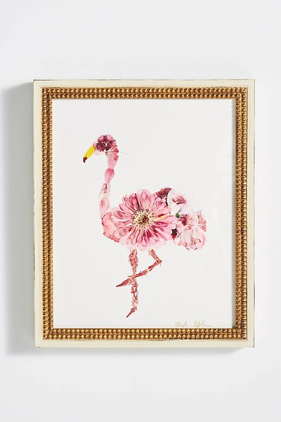 Artfully Walls Floral Flamingo Wall Art By  In Pink Size S