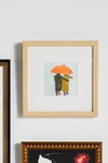 Artfully Walls Umbrella Couple Wall Art By  In Blue Size S