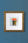 Artfully Walls Umbrella Couple Wall Art By  In Brown Size S