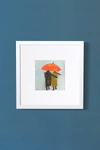 Artfully Walls Umbrella Couple Wall Art By  In White Size S