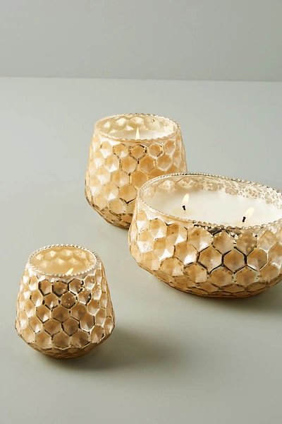 Illume Honeycomb Candle By  In Gold Size S