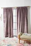 ANTHROPOLOGIE VELVET SLUB CURTAIN BY ANTHROPOLOGIE IN PURPLE SIZE 50X84,45467068AA