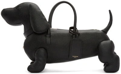 Thom Browne Hector Dog-shaped Pebbled Leather Bag, Black