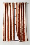 ANTHROPOLOGIE MAIKO JACQUARD-WOVEN CURTAIN BY ANTHROPOLOGIE IN ORANGE SIZE 50" X 96",45467261AA