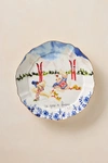 INSLEE FARISS INSLEE FARISS TWELVE DAYS OF CHRISTMAS MENAGERIE DESSERT PLATE BY INSLEE FARISS IN BLUE SIZE DST PLA,58418450