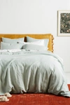 ANTHROPOLOGIE MODERNA LINEN DUVET COVER BY ANTHROPOLOGIE IN MINT SIZE KG TOP/BED,45407386AA