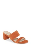 42 GOLD LIYA SLIDE SANDAL,LIYA KID SUEDE