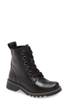 Fly London Womens Black Ragi539 Casual Rug Leather Lace-up Ankle Boots In Black Leather