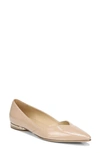Naturalizer Havana Womens Pointed Toe Flats In Crème Brulee Leather