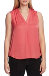 VINCE CAMUTO RUMPLED SATIN BLOUSE,9130158