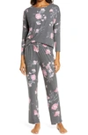 Flora Nikrooz Kathy Floral Pajamas In Black