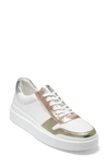 Cole Haan Women's Grandpro Rally Metallic Leather Sneakers In White/ Gold/ Rose Gold Leather