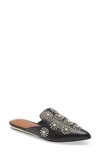 KURT GEIGER OLIVE EMBROIDERED MULE,4751741109