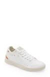 On The Roger Centre Court Faux Leather And Mesh Sneakers In White Sienna