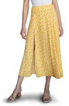 Reformation Zoe Side Slit Midi Skirt In Gwen