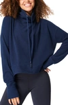 Sweaty Betty Harmonise Luxe Sweatshirt In Beetle Blue
