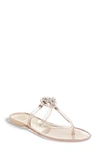 Tory Burch Mini Miller Jelly Thong Sandal In Grey