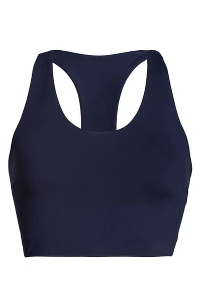 Zella Studio Lite Longline Bra In Dnu-navy Nightfall