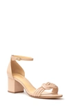 Alexandre Birman Malica Knot Block-heel Leather Sandals In Nude