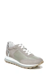 Veronica Beard Hartley Mixed Leather Sneakers In Moon Mist