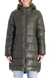 MODERN ETERNITY 3-IN-1 WATERPROOF QUILTED DOWN & FEATHER FILL MATERNITY PUFFER COAT,MEP019