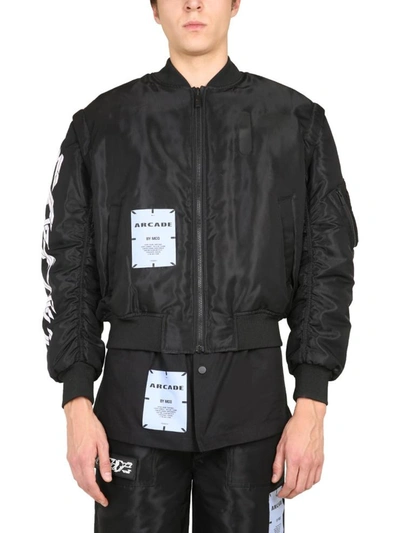 McQ Alexander McQUEEN Wool Blend Asymmetry Striped Jacket