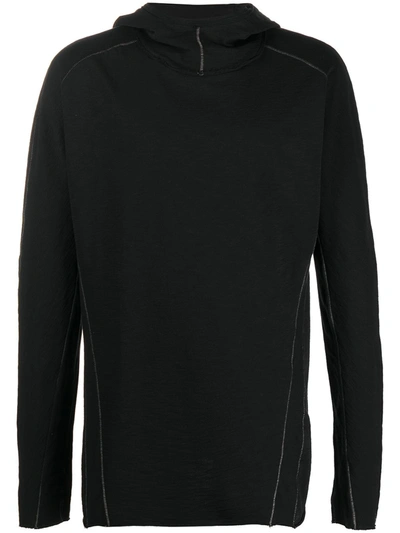 Masnada Ls Hooded T-shirt In Black