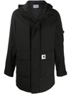 CARHARTT LOGO-PATCH HOODED COAT