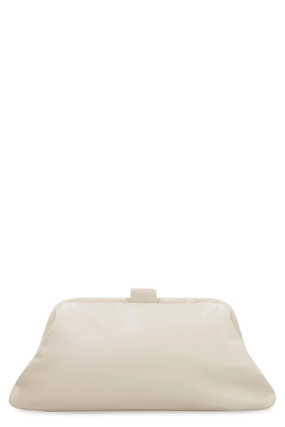 Nico Giani Zoe Leather Clutch With Strap In White