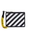 OFF-WHITE DIAGONAL LEATHER CLUTCH,11621273