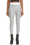 Marine Serre Crescent Print Jersey Leggings In White With Print