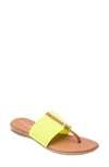 Andre Assous Nice Flat Sandal In Neon Yellow