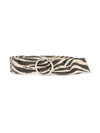 Monnalisa Teen Zebra-print Buckle Belt In Neutrals