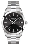 Tissot T-classic Gentleman Bracelet Watch, 40mm In Grey/ Black/ Silver