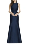 Alfred Sung Dupioni Trumpet Gown In Midnight