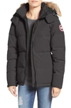 Canada Goose 'chelsea' Slim Fit Down Parka With Genuine Coyote Fur Trim In Graphite