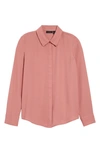 Halogenr Halogen Hidden Button Long Sleeve Blouse In Pink Compact