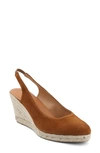 Andre Assous Raisa Slingback Wedge Pump In Brown