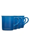 Le Creuset Set Of Four 14-ounce Stoneware Mugs In Marseille