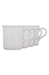 LE CREUSET SET OF FOUR 14-OUNCE STONEWARE MUGS,PG9043CB-0016