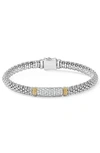 Lagos Caviar Lux Diamond Bracelet In Silver