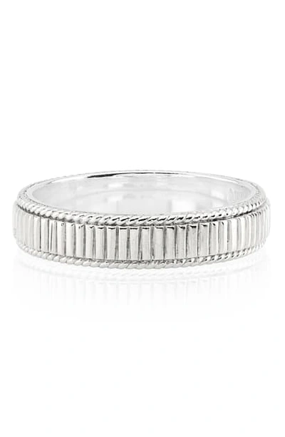 Anna Beck Linear Stacking Ring In Silver