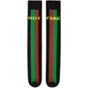 GUCCI GUCCI 黑色“FAKE NOT”高筒袜