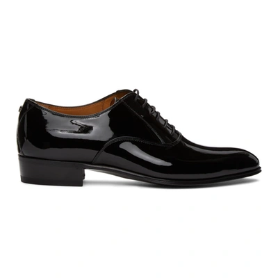 Gucci Vernice Patent-leather Derby Shoes In Nero