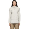 RAINS OFF-WHITE MID BUTTON-DOWN RAIN COAT